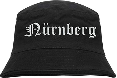 HB_Druck NÜRNBERG Fischerhut - Bucket Hat - Bestickt - Schwarz L/XL