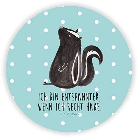 Mr. & Mrs. Panda Magnet Stinktier Sitzen - Geschenk, Kühlschrankmagnet, für kühlschrank, Fotos, zettelhalter, Recht, Whiteboard, Skunk, Büro, Spruch, Stinker