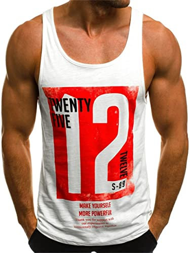Tank Top Herren Muskelshirt Tankshirt T-Shirt Ärmellos Weste Muskelshirt Stringer Fitness