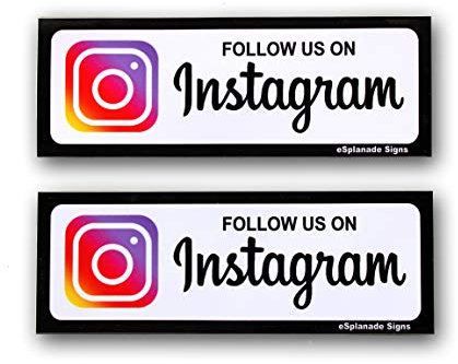 eSplanade Schild Aufkleber Instagram Facebook und Instagram Facebook Combo+ (Instagram Sign)