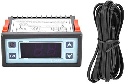 Temperaturregler STC-200 Digitaler Thermostat Mikrocomputer-Steuerung Kühlung Heizmodi, -40 ° C ~ 99 ° C