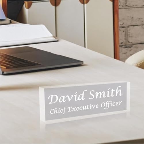 PERSONALISED NAME DESK/PLATE/PLAQUE SIGN PREMIUM QUALITY,10 cm W x 3 cm H x 12 mm Dept
