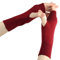 Larcele Kaschmir Handschuhe Fingerlose Fäustlinge Handwärmer für Damen BZST-02 (Rot 4556)