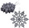 Christmas Concepts® Packung mit 12-10 cm Glitter Schneeflocke zum Aufhängen - Weihnachtsschmuck… (Graphit)