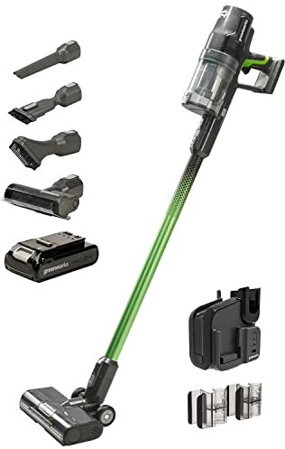 Greenworks SVG24L410, Stabstaubsauger, Grün (Power Station), Stick Vacuum