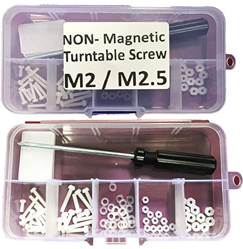 Assortiment de 73 pièces en nylon non magnétique à tête ronde avec tournevis et boîte de rangement – M2 M2,5 (6 mm-20 mm) pour la plupart des cartouches de platine