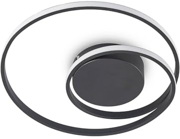 Lindby LED Deckenleuchte Youna dimmbar (Modern) in Schwarz aus Metall (1 flammig,) - Lampe Deckenlampe Wohnzimmerleuchte