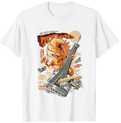 Kaijussant Croissant Monster Horrorfilm Japanisch Kaiju T-Shirt