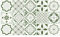 Ulticool – Sticker Wasserdicht Aufkleber Fliesen - Mandala Grün Weiß - 15x15 cm - 15 Stück Selbstklebende Fliesenaufkleber aus Folie - Aufkantung für Wand Badezimmer - Küchenwand Küche - Sticky Tiles