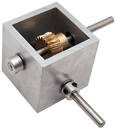 LeTkingok Riduttore a Vite Senza Fine, Albero 6/8mm 20t Ingranaggio 90 Gradi Ad Angolo Retto Dispositivo di Riduzione 1:10 1:20 (1 Rapporto 20,Albero 8-8MM)