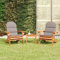 Hommdiy Deckchair Adirondack Stuhl 3-TLG. Garten-Lounge-Set Adirondack Massivholz Akazie Dunkelgrau