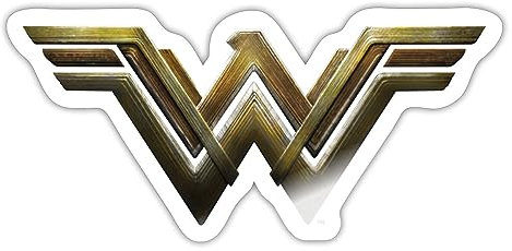 Spreadshirt Wonder Woman Logo Sticker, max. 10 x 10 cm, 10 x 10 cm, Weiß glänzend