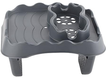 Whirlpool-Tischablage, Verstellbarer Whirlpool-Beistelltisch, Rutschfester Getränkehalter Mit 2 Getränkehaltern Und Abflusslöchern, Whirlpool-Beistelltisch Für Schwimmbäder, Spa-Badewanne(grau)