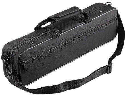 LOVIVER 16 Fori Flauto Caso, Borse per Strumenti a Fiato 39,5 X 7 X 11 Cm, Borsa Da Trasporto per Flauto, Custodia per Flauto, Custodia per Concerti in Tela Con Tracolla Regolabile E Manici