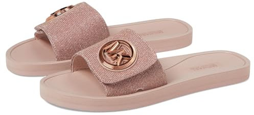 Michael Kors Women's MK Charm Slide, Rose Gold, 2 UK