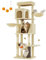 Feandrea Arbre à Chat, Tour à Chat de 175 cm de Haut, Multi-Niveaux, avec 2 Niches, 2 Paniers, 5 Griffoirs, Toilettage Autonome, Perchoir, Hamac, Beige Sable PCT182Y01