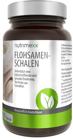 Nutrimexx Coquilles de psyllium pour une alimentation riche en fibres 90 gélules