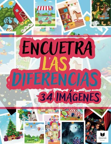 Encuentra las diferencias: Libro en color para buscar y encontrar diferencias entre dos imágenes. Perfecto para niños de a partir de 6 años y jugar en familia.