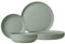 Mepal Tafel-Set 8-teilig Silueta Speiseteller (26 cm) und Suppenteller (21 cm) Outdoor-Geschirr für 4 Personen Spülmaschinen- und mikrowellenfest Kunststoffteller (PET) Nordic Sage
