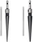 2 alesatore conico, alesatore a mano, alesatore, alesatore conico, per smussatura e perni finali, foro 3-13 mm e 5-16 mm
