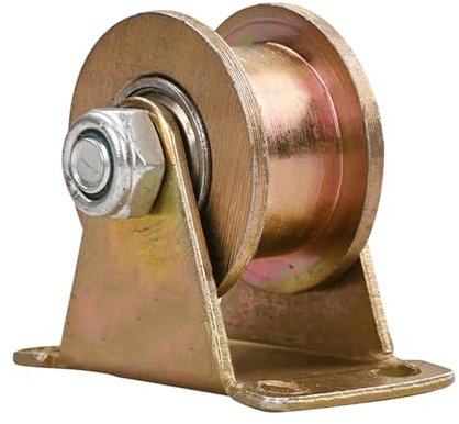 SANJIAOJIA Starre Laufrolle,Umlenkrollen für Seile,H-Nut-Rollenrad,Schwerlastrollen,Schiebetorrollen,für invertierte Schienen/Riemenscheibensystem/Industriewagen,1 Stück (Groove 25mm,79mm)