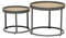 2er Set Beistelltisch Silea Metall Holz Gartentisch Garten Tisch Outdoor Möbel