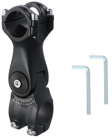 PTJJXA Fahrrad Vorbau Verstellbar 31,8 mm, Lenkererhöhung Fahrrad, 100mm/120mm MTB Fahrradlenker Vorbau, ± 60°Einstellbar Fahrradlenker Erhöhung Sechseckiges Lochdesign (100mm)