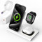 4 in 1 Ladestation für iPhone und Apple Watch, funktioniert mit iPhone 16 15 14 13 12 Pro Max Plus und Watch 9 Ultra 8 7 6 SE 5 iWatch, faltbares Reise-Induktionsladegerät