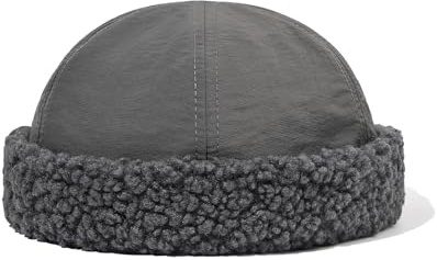 CLAPE Winter Beanie Docker Cap Ohne Schirm Warm Wolle Dockermütze Seemannsmütze Wasserdicht Hafenmütze Rollmütze Bikermütze