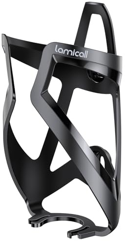 Lamicall Bike Water Bottle Holder - 1.2 Oz Ultralight & Sturdy Bike Cup Holder, Bicycle Drink Cage, Cycling Bike Water Bottle Cage with Screw Tool, for 2.75-3.94 Diameter Bottles