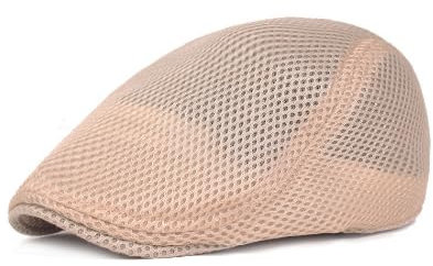 Unisex Schirmmütze Baskenmütze Herren Atmungsaktiv Mesh, Flatcap Herren Sommer Gatsby Newsboy Barett Kappe, Schiebermütze Herren Sommer Hut Sportmütze Herren Schirmmütze Einstellbar Sommer Kappe Hut