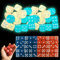 saijer Dadi da Gioco D6, 50 Pezzi Dadi Gioco Standard Dadi 12 mm Acrilico Dadi 6 Facce Dadi D6 Dadi da Gioco Set Dadi Angolo Arrotondati Dadi Fosforescenti Dado per Insegnamento famiglia Feste