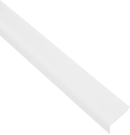 10m Treppenkantenprofil, Winkelprofil Selbstklebend, Kantenschutz Selbstklebend, Anti-Rutsch Treppenkante, PVC-Treppen Kantenleiste (50x25mm) (Weiß)