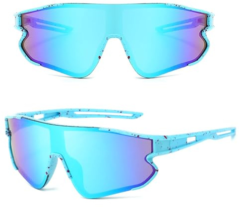 MUSELK Gafas de ciclismo para niños, protección UV400, polarizadas, marco flexible para niños y niñas, deportes al aire libre, Farbe 3