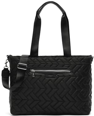 MISAKO Yeda portaordenador acolchado en nylon con bolsillo para portátil 13.3 pulgadas ED. Mujer - Yeda Negro 30 X 45 X 13 cm
