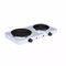 Electric Double Hot Plate – 2500W (1000W + 1500W), 5 Temperature Settings, Portable Twin Hob Cooker – White, ZANBEEL