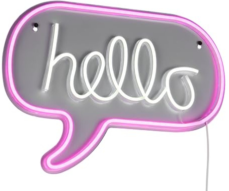 Reality Leuchten Wandleuchte Hello R23711100, Kunststoff transparent klar, inkl. 5 Watt LED, USB-C Anschluss
