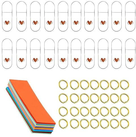 ZAHD 100 PCS Souhaitant Papier avec Mini Anneau Métal Capsule Lettres Message Dans Bouteille Transparent Pilule Message Capsule Papier Pilule Message pour DIY Cadeau Saint Valentin (Multicolore)