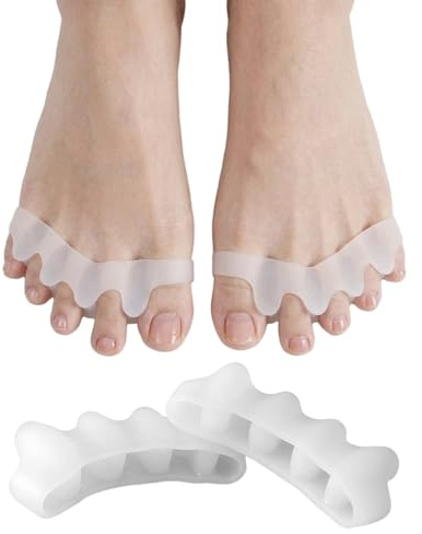 Carehabi Ecarteur Orteil 2 Paire Séparateur d'orteils | Separateur Orteil Silicone Séparateurs D'orteils Réutilisables Pour Femmes et Hommes pour Correction de l’Hallux Valgus