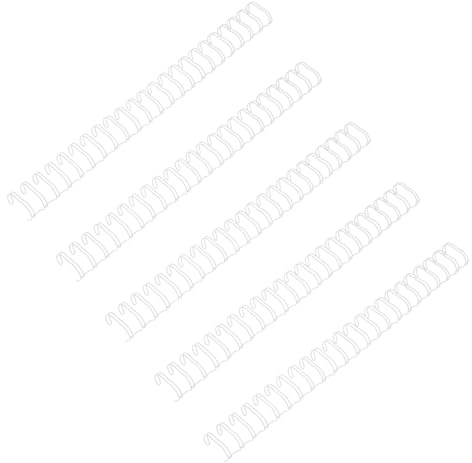 CAXUSD 50 Stück Spiralbindung Drahtbinderinge aus Eisen mit 23 Löchern und Doppeltem Draht für Büro und Schule zur Sicheren und Organisierten Ablage