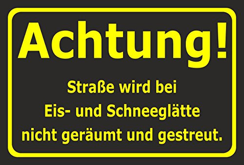 Melis-Folienwerkstatt Schild Schnee- und Eisglätte - 30x20cm - 3mm Aluverbund – 20 VAR S00018-034-G