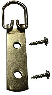 40KG Set of 4 Heavy Duty 2 Hole Strap Hangers with Screws Hook D Ring Hook Frame Picture Hanging