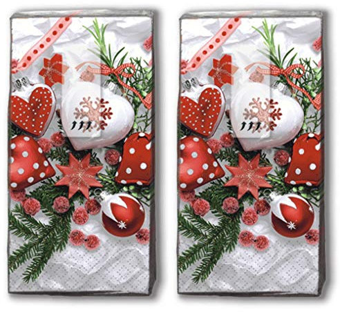 20 Taschentücher (2x 10) Taschentücher Weihnachtsdeko/Winter / Weihnachten
