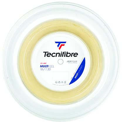 Tecnifibre Unisex – Erwachsene Rolle 200M MULTIFEEL 1.30 Tennissaiten, Natur, 1,30