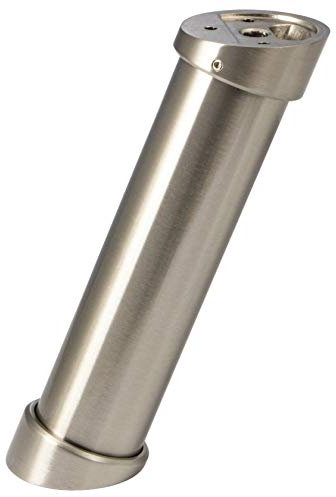 Tresenfuß Design Barkonsole Edelstahl Konsole Schräg Rund | Küchen Thekenfuß Alu | Höhe: 200 mm | Massiv | Bar-Stütze für Bars & Küchen | 1 Stück - Theken-Befestigung
