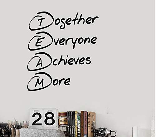 Team Building Decor Für Büro Vinyl Wandtattoo Teamarbeit Büro Kunst Dekor Aufkleber Wandbild Inspirational Quote Wandaufkleber 42X46 Cm