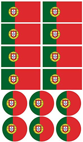 28 Aufkleber der Flagge von Portugal. Aufkleber für Fahrräder, Motorräder, Zubehör (PORTUGAL)