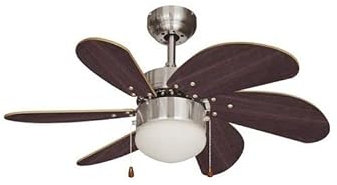 EDM Ventilador de Techo ARAL 50W 76cm wengué 1xE14 60W 33984