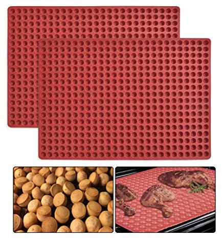 CJMM Silikon Backmatte 1cm Halbkugel Silikonmatte mit Noppen - 468er Backform für Hundekekse & Hundeleckerlies Backpapier Backunterlage