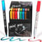 Artistro 16 brush pen, Acryl Pinselstifte Set, Brushpen mit 8 Metallic & 8 Grundfarben, für Stein-Malerei, Kalligraphie, Scrapbooking, Kartenherstellung, Skizzieren, Schwarzes Papier, DIY-Fotoalbum
